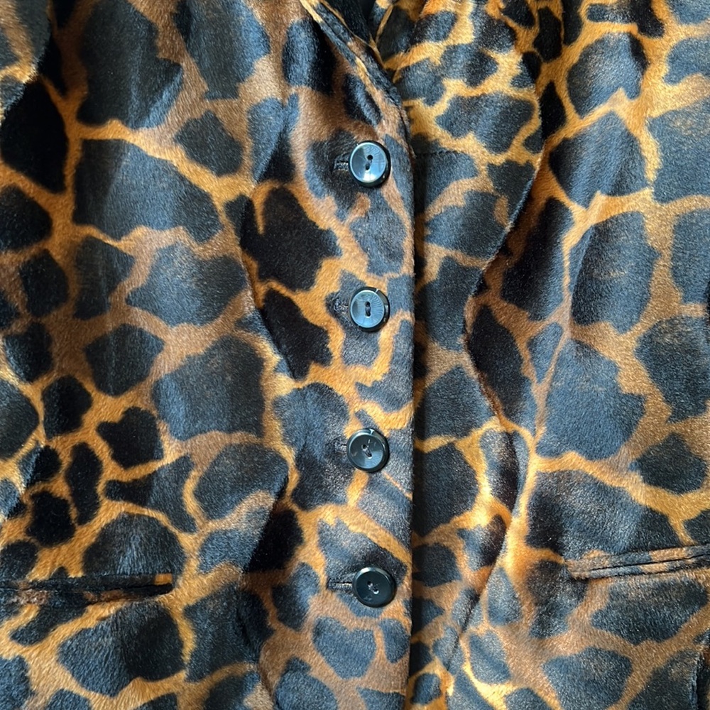 Harvé Benard By Benard Holtzman Leopard Print Faux Fur Jacket Lined 10P - Picture 13 of 13